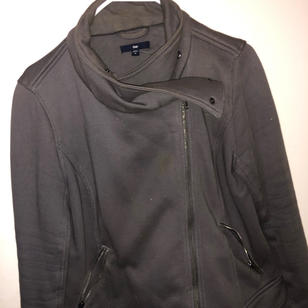 Gap knit moto jacket